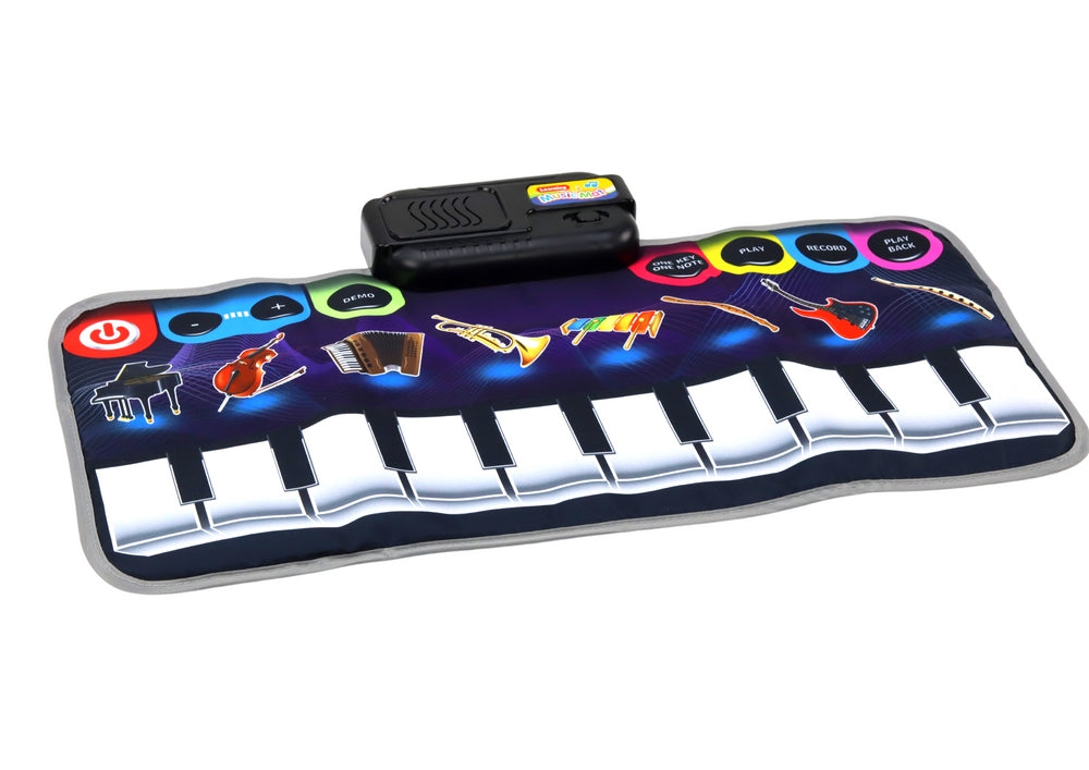 Musikmatta för barn 10 tangenter 8 instrument volymkontroll 3+ år