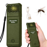 Myggavvisare USB-C med 6 refillpatroner, uppladdningsbar 14x5 cm