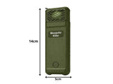 Myggavvisare USB-C med 6 refillpatroner, uppladdningsbar 14x5 cm