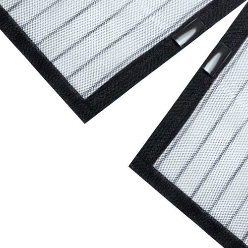 Myggnät för dörr med magnetstängning, kardborre, svart 100x220 cm