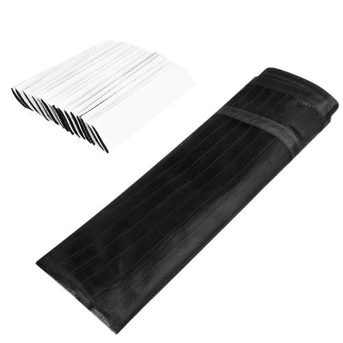 Myggnät för dörr med magnetstängning, kardborre, svart 100x220 cm