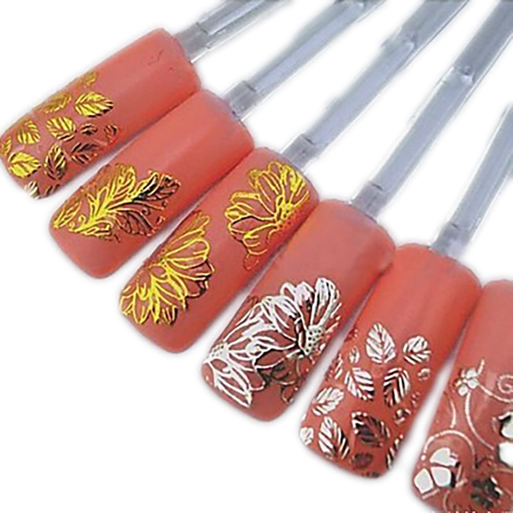 Nageldekorationer 3D-blommor självhäftande 108 st ark 18x21,7 cm