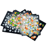 Nageldekorationer jul självhäftande stickers 6 ark för UV-gel/akryl/nagellack