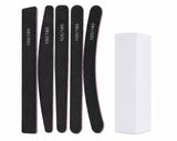 Nagelfil set 6 st – 5 dubbelsidiga 100/180 + 1 bufferfil