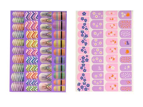 Nagelkit för barn 3+ med 3 nagellack, glitter, klistermärken, tips