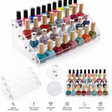 Nagellacksdisplay 4 nivåer plexiglas transparent 41x19x20 cm