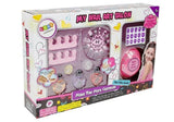 Nagellackset för barn med nageltorkare, 3 färger, glitter & stickers