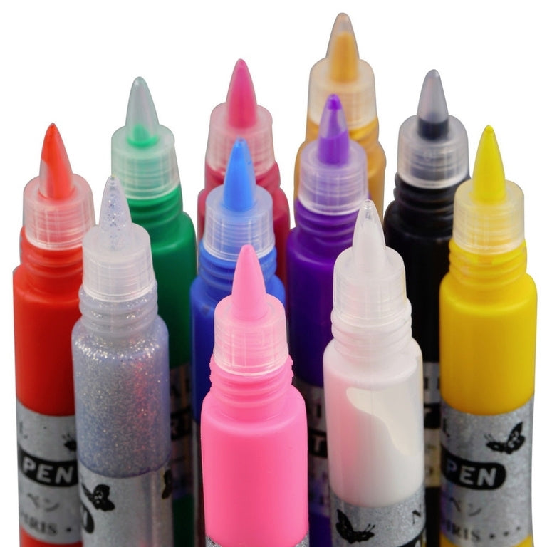 Nagellackspennor & nail art pens set 12-pack för nageldekoration