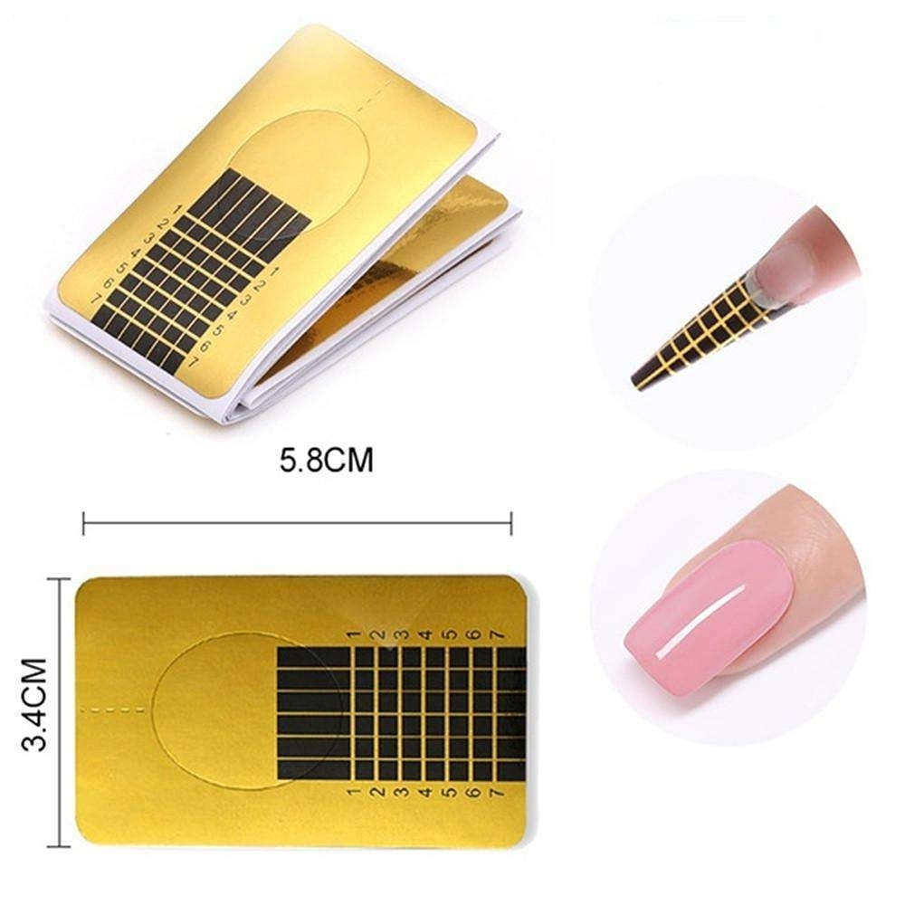 Nagelmallar 500-pack - Nagelförlängning & Formning - Nail Forms i Rulle