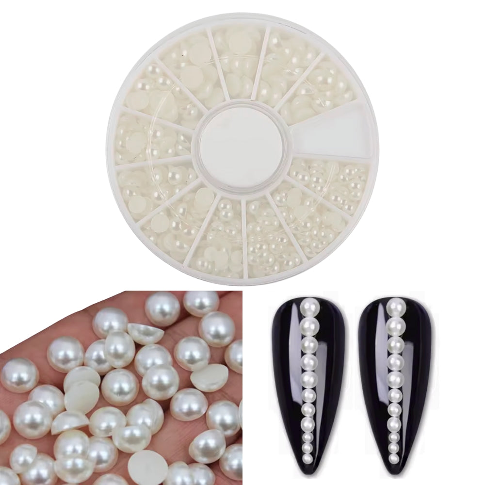 Nagelrhinestones 4 Storlekar – Självhäftande Strass för Nail Art & Dekoration