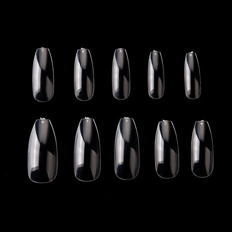 Nageltippar ballerina clear 500 st, storlek 0-9 (50 st/storlek)