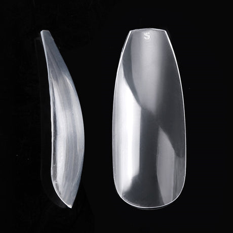 Nageltippar ballerina clear 500 st, storlek 0-9 (50 st/storlek)