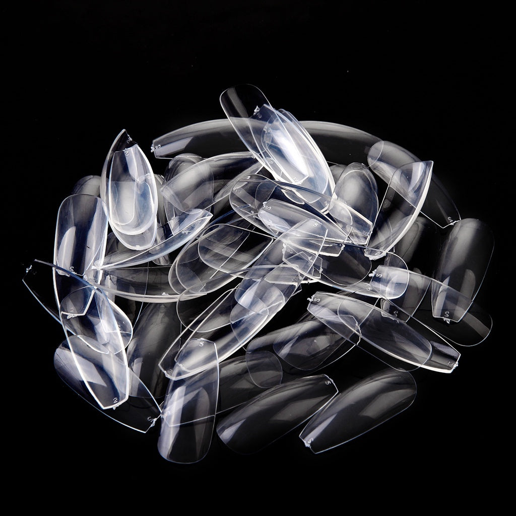 Nageltippar ballerina clear 500 st, storlek 0-9 (50 st/storlek)