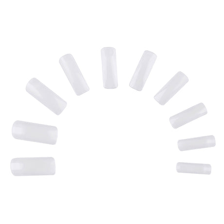 Nageltippar clear 500-pack storlek 0-9 (50 st/storlek)