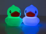 Nattlampa barn anka i silikon RGB touch, uppladdningsbar USB vit