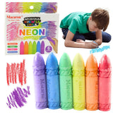 Neonkritor set 6-pack för trottoar, tavla och papper