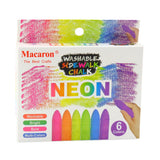 Neonkritor set 6-pack för trottoar, tavla och papper