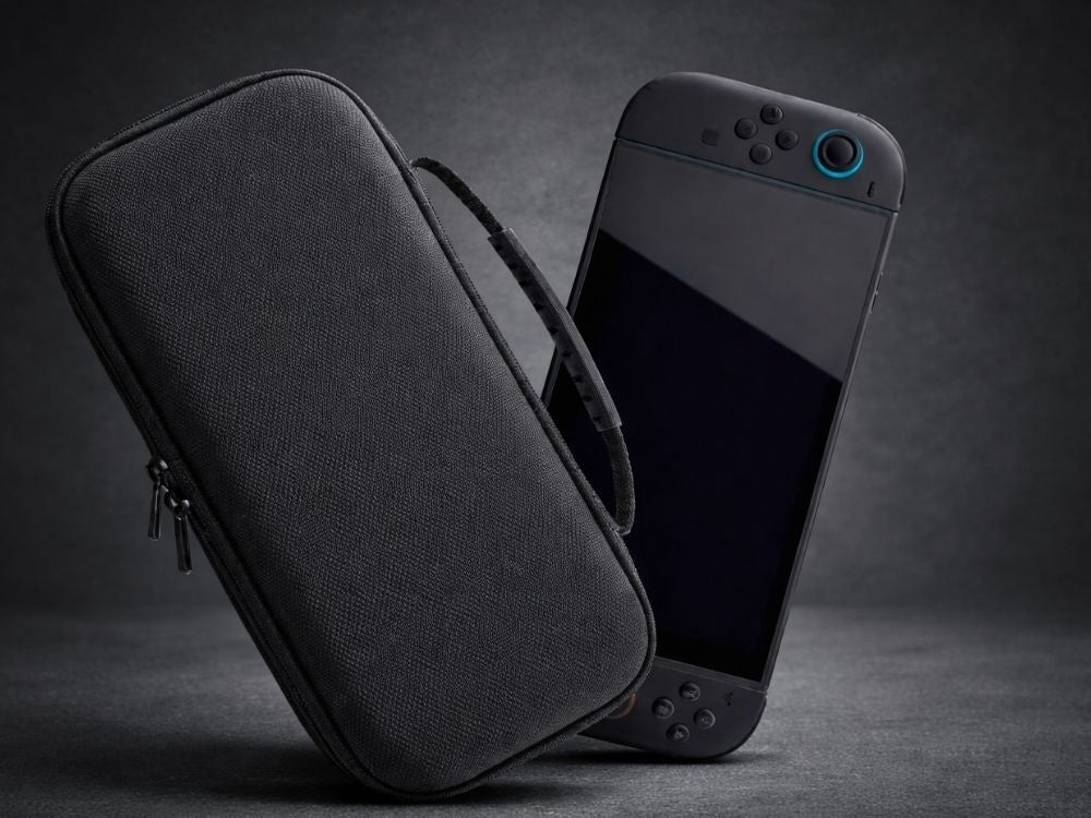 Nintendo Switch 2-fodral hårt skal med handtag svart 30x8x9 cm