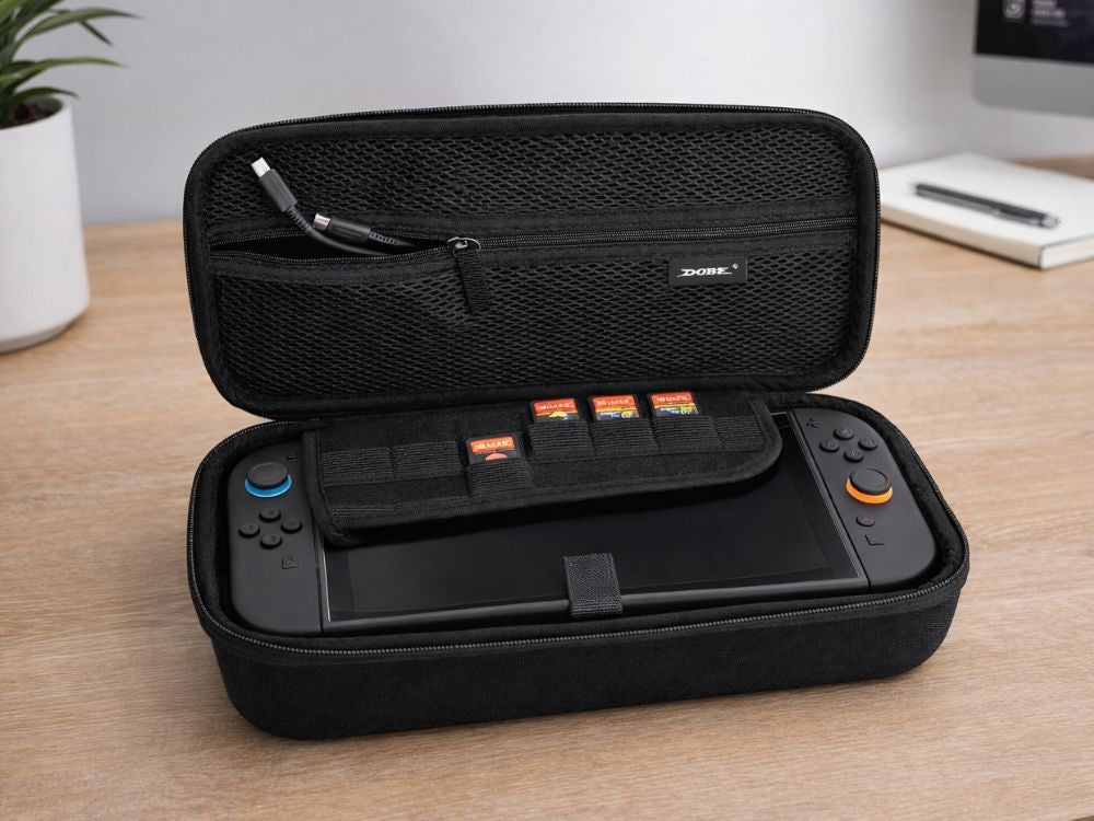 Nintendo Switch 2-fodral hårt skal med handtag svart 30x8x9 cm