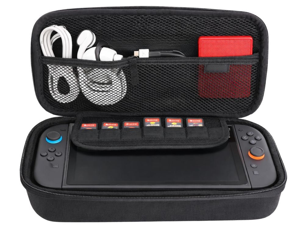 Nintendo Switch 2-fodral hårt skal med handtag svart 30x8x9 cm