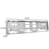 Nummerplåtsram 2-pack universell EU 53x13,5 cm silver kromad ABS