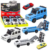 Off-road leksaksbil 20 cm med utfällbar bana & launcher + liten bil