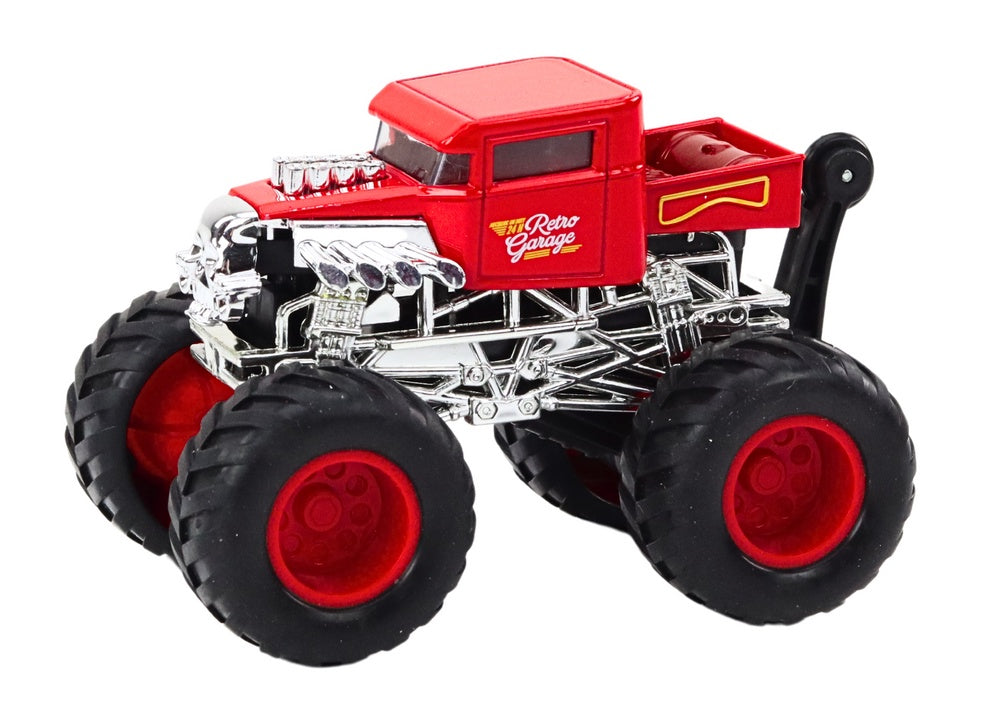 Off-road leksaksbil friktionsdrift 11 cm svart monster truck