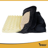Ortopedisk hundbädd S 65x55x18 cm svart, avtagbart tvättbart överdrag