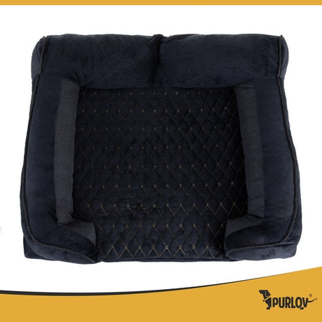 Ortopedisk hundbädd S 65x55x18 cm svart, avtagbart tvättbart överdrag