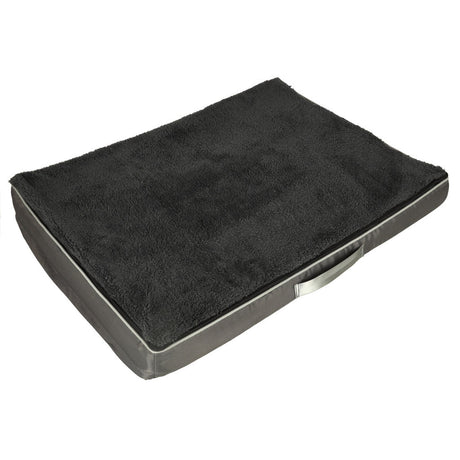 Ortopedisk hund- och kattbädd 90x70x10 cm tvättbart överdrag mörkgrå