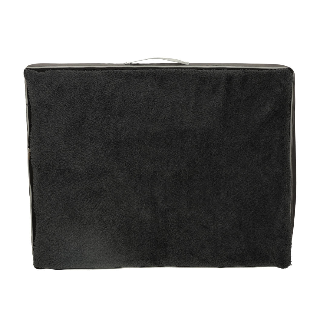 Ortopedisk hund- och kattbädd 90x70x10 cm tvättbart överdrag mörkgrå