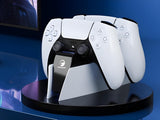 PS5 laddstation för 2 DualSense-kontroller med LED svart/vit USB