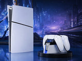 PS5 laddstation för 2 DualSense-kontroller med LED svart/vit USB