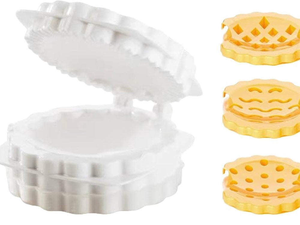 Pajform med smördegskniv 3 mönster och plastnål Ø11,5 cm