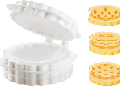 Pajform med smördegskniv 3 mönster och plastnål Ø11,5 cm