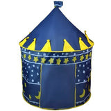Palasttält lektält för barn marinblå 135x105 cm med bärväska