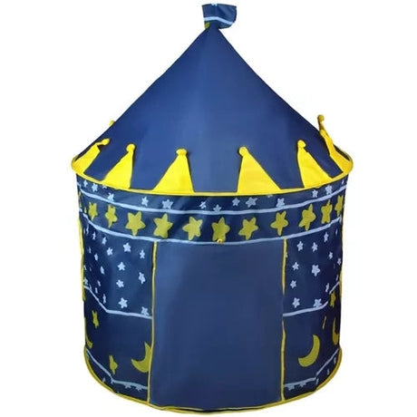 Palasttält lektält för barn marinblå 135x105 cm med bärväska