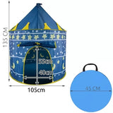 Palasttält lektält för barn marinblå 135x105 cm med bärväska