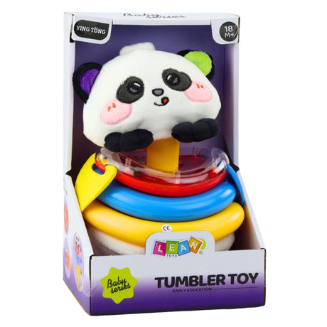 Panda tumbler gungleksak med ringar och bitdelar 18+ mån 21 cm