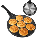 Pannkakspanna 7 hål 26,5 cm keramisk non-stick för induktion/gas/el