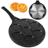 Pannkakspanna 7 hål 26,5 cm keramisk non-stick för induktion/gas/el