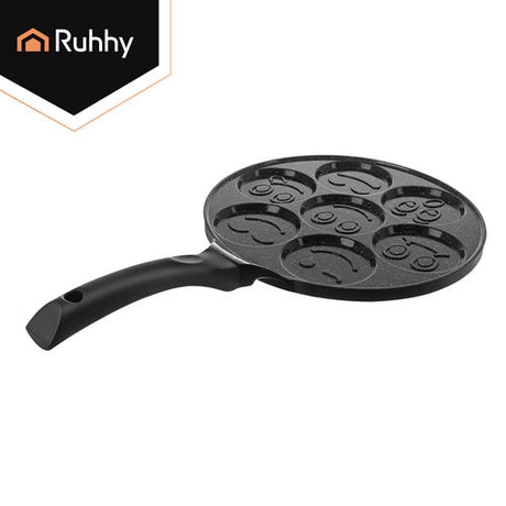 Pannkakspanna 7 hål 26,5 cm keramisk non-stick för induktion/gas/el
