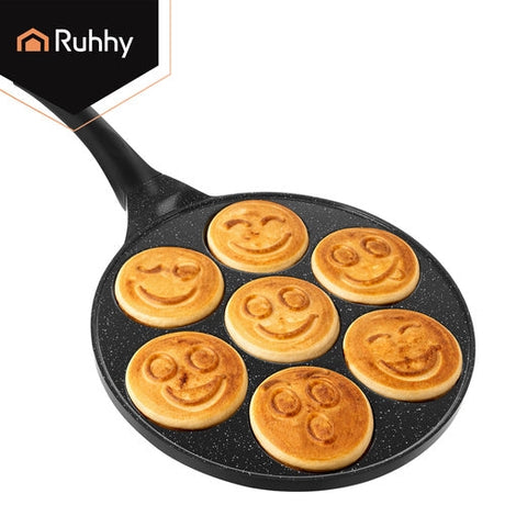 Pannkakspanna 7 hål 26,5 cm keramisk non-stick för induktion/gas/el