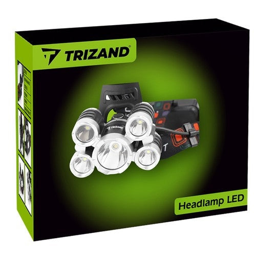 Pannlampa 5x Cree T6 LED 4 lägen 2x 6800mAh batteri med laddare