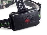 Pannlampa CREE XM-L T6 LED med UV och zoom, 2 batterier USB