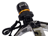 Pannlampa CREE XML-T6 LED zoom 400 m med baklampa och cykelfästen