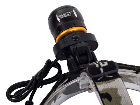 Pannlampa CREE XML-T6 LED zoom 400 m med baklampa och cykelfästen
