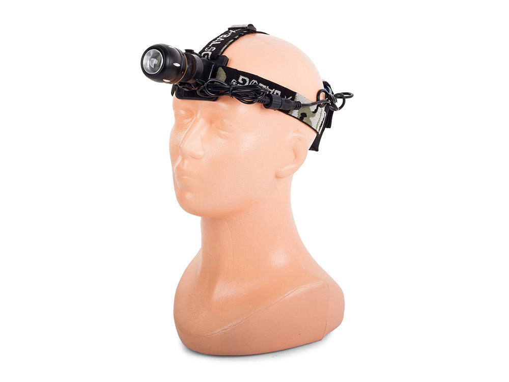 Pannlampa CREE XML-T6 LED zoom 400 m med baklampa och cykelfästen