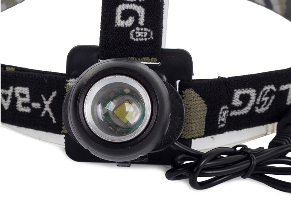 Pannlampa CREE XML-T6 LED zoom 400 m med baklampa och cykelfästen