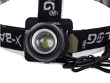 Pannlampa CREE XML-T6 LED zoom 400 m med baklampa och cykelfästen